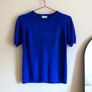 Vintage sweater top royal blue